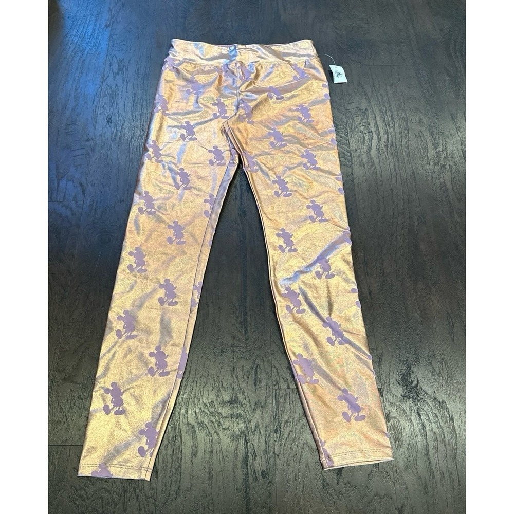 Nwt Rose Gold Mickey Mouse Disney Leggings g6